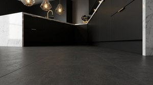 Concrete Terreno Dark Grey v interiéru